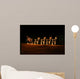 xmas santa & deer xmas lights Wall Mural