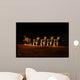 xmas santa & deer xmas lights Wall Mural