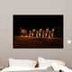 xmas santa & deer xmas lights Wall Mural