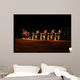 xmas santa & deer xmas lights Wall Mural