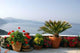 Flowers Pots over Sea Wall Decal