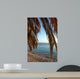 Palm Tree on a Beach at Sunset Wall Mural