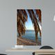 Palm Tree on a Beach at Sunset Wall Mural