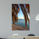 Palm Tree on a Beach at Sunset Wall Mural