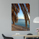 Palm Tree on a Beach at Sunset Wall Mural