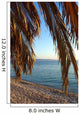 Palm Tree on a Beach at Sunset Wall Mural