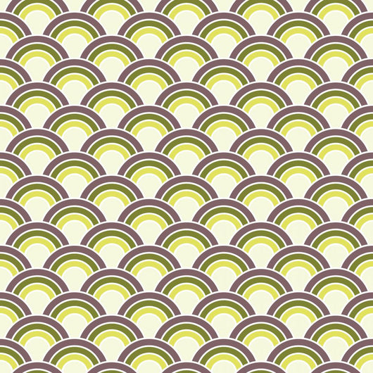 Seamless Retro Circles Wall Decal