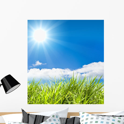 fresh green  grass Wall Mural