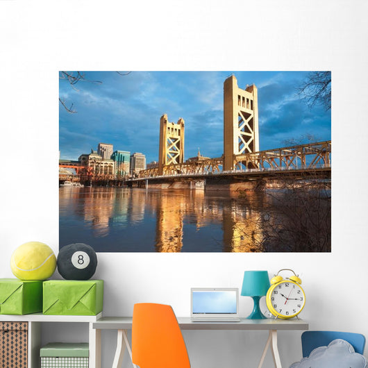 Old Sacramento Bridge Wall Decal