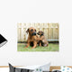 Young Rhodesian Ridgeback Giving Paw to Mom Wall Mural