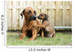 Young Rhodesian Ridgeback Giving Paw to Mom Wall Mural