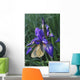 Iris and Butterfly Wall Mural