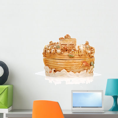 Noah's Ark Wall Decal shown on a wall