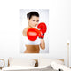 Young beautiful woman during fitness time and boxing Wall Decal