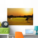 Golfer Walking On A Golf Course Wall Mural
