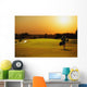 Golfer Walking On A Golf Course Wall Mural