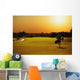 Golfer Walking On A Golf Course Wall Mural