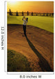 Golfer Taking A Swing From A Golf Bunker Wall Mural