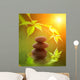 Stone tower  reflected in rendered wate Wall Mural
