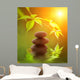Stone tower  reflected in rendered wate Wall Mural