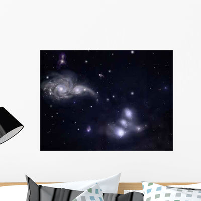 Deep Sky Wall Decal shown on a wall