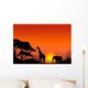 Africa Scene Vector Wall Mural
