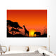 Africa Scene Vector Wall Mural