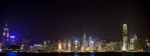 Illuminated Skyline Hong Kong Wall Decal Design 2