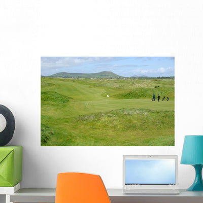Golf Course Ireland Wall Mural shown on a wall