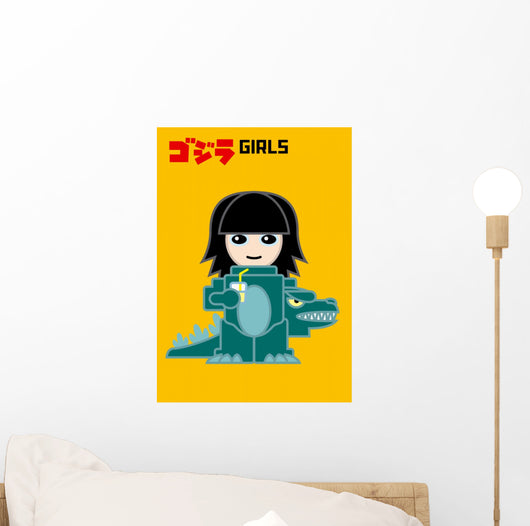 Godzilla girl Wall Mural