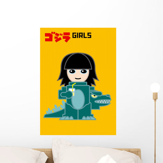 Godzilla girl Wall Mural