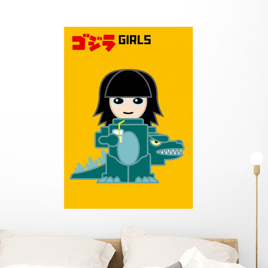 Godzilla girl Wall Mural