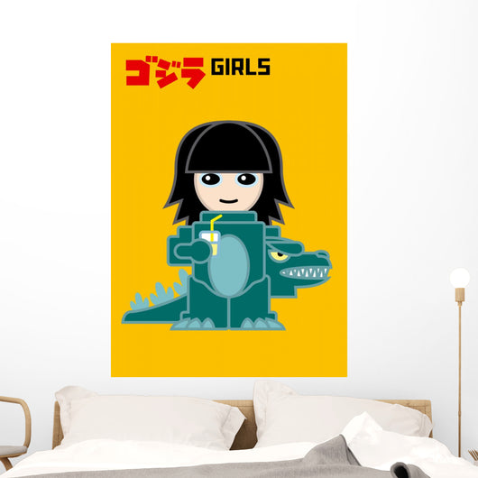 Godzilla girl Wall Mural
