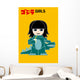 Godzilla girl Wall Mural