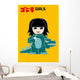 Godzilla girl Wall Mural