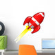 Retro rocket ship illustration Wall Decal