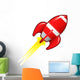 Retro rocket ship illustration Wall Decal