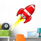 Retro rocket ship illustration Wall Decal