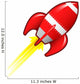 Retro rocket ship illustration Wall Decal