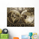 World map on old paper Wall Mural