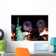 The Statue of Liberty and 4th of July fireworks Wall Mural