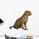 Wild Leopard Sitting Wall Decal