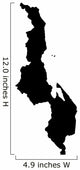 vector map of Malawi Wall Decal