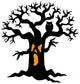 Spooky tree silhouette Wall Decal