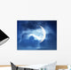 Crescent Moon through Clouds Wall Decal