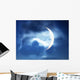 Crescent Moon through Clouds Wall Decal