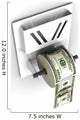Dollar Toilet Paper Wall Decal