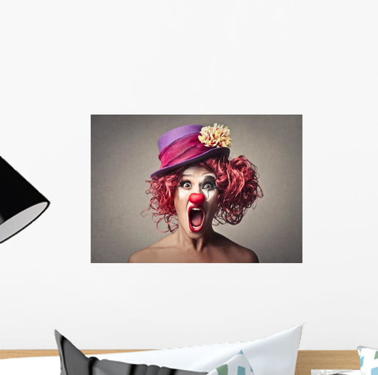 Surprised Clown Wall Decal