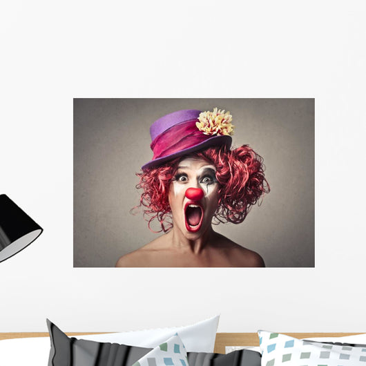 Surprised Clown Wall Decal