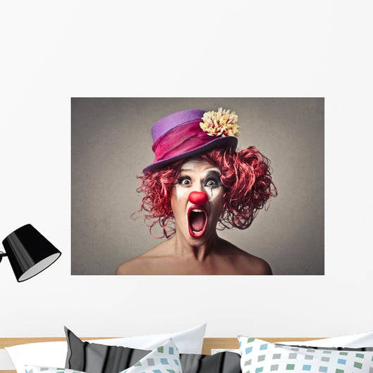 Surprised Clown Wall Decal
